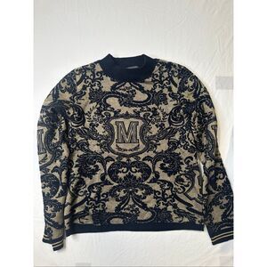 Scotch & Soda Maison Scotch gold and navy pullover sweater, size small